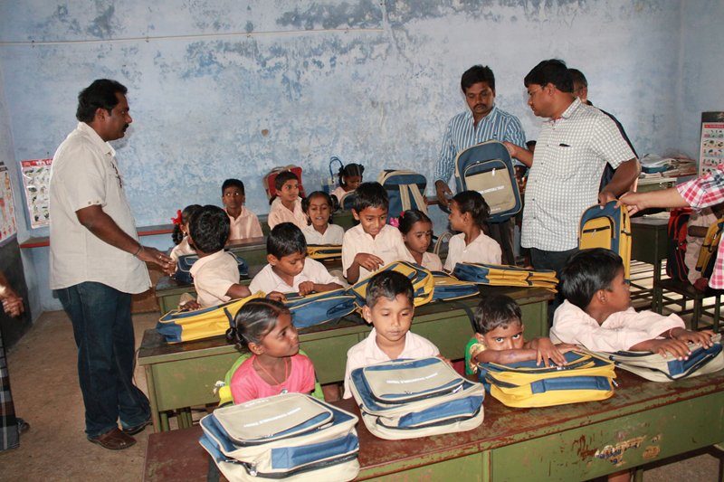 School Bag, notebooks and writing materials